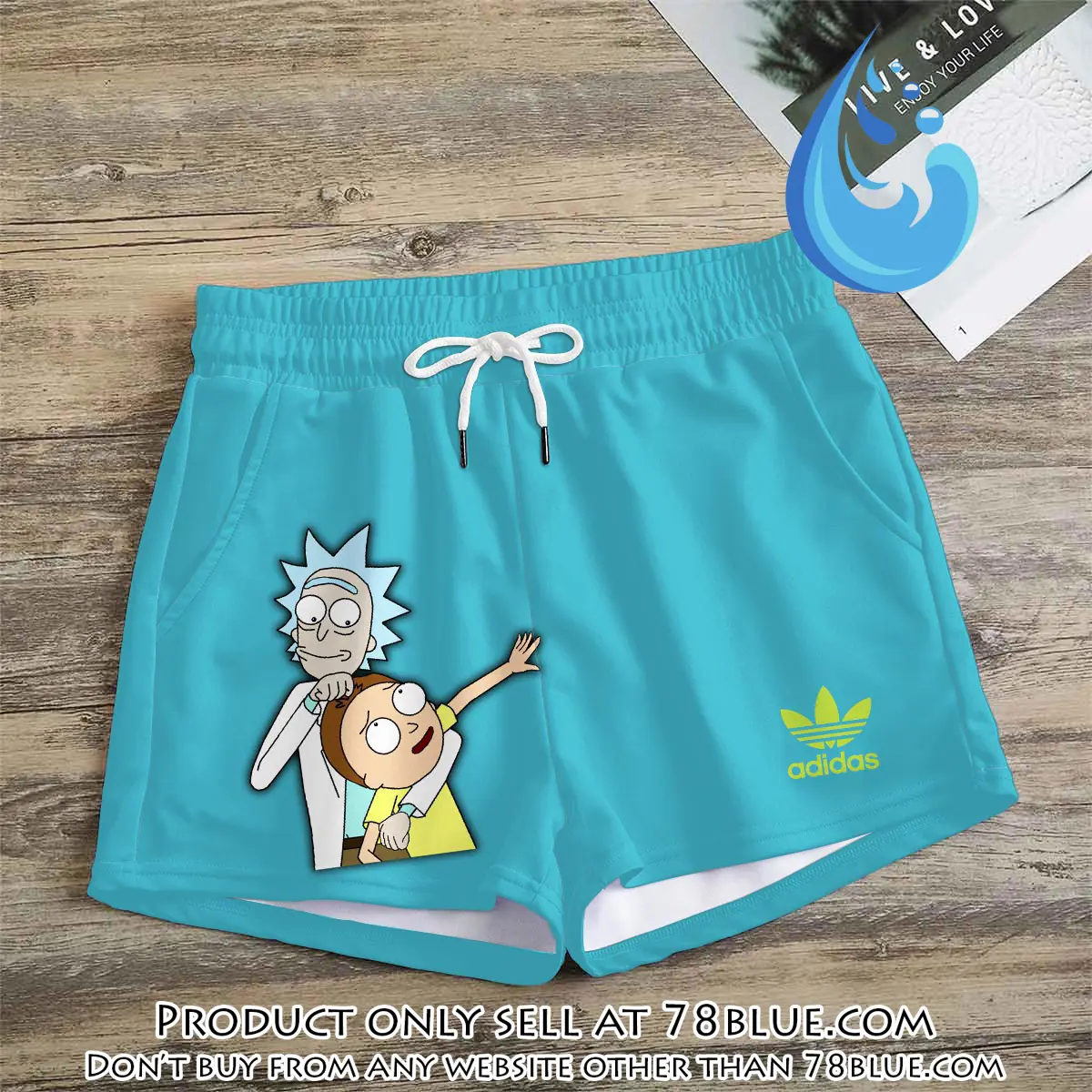 Premium rick and morty in adidas women shorts lady beach shorts wms1084 78b2048375